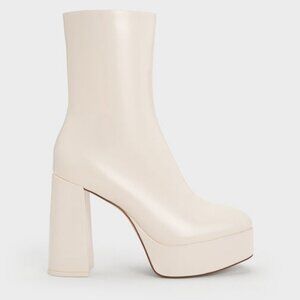 CHARLES KEITH - Patent Platform Side-Zip Ankle Boots [SIZE 36/ 5.5]